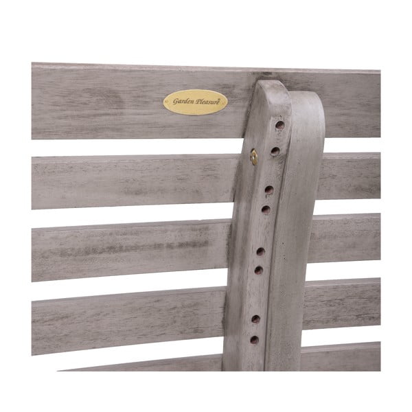 Sivá drevená záhradná lavica Mandalay – Garden Pleasure-image-4