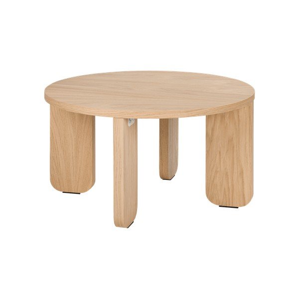 Okrúhly konferenčný stolík s doskou v dubovom dekore v prírodnej farbe ø 55 cm Kuvu – noo.ma