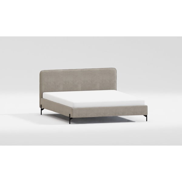 Svetlohnedá čalúnená jednolôžková posteľ s roštom 90x200 cm Barker – Ropez-image-3