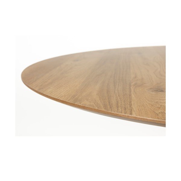 Okrúhly jedálenský stôl s doskou v dubovom dekore ø 110 cm Steven – White Label-image-3