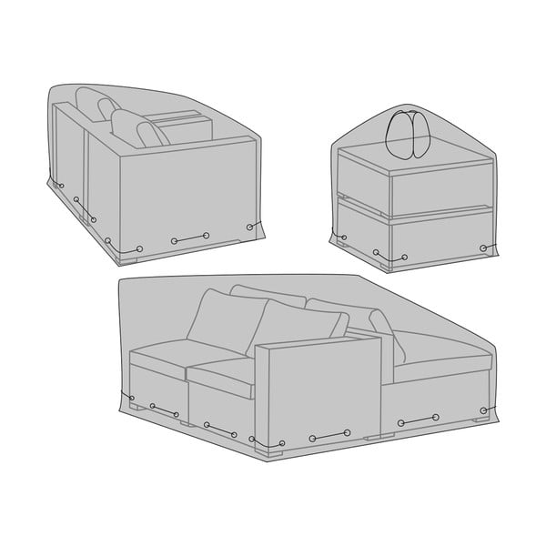 Ochranné obaly na záhradný nábytok v súprave 3 ks – House Nordic-image-3