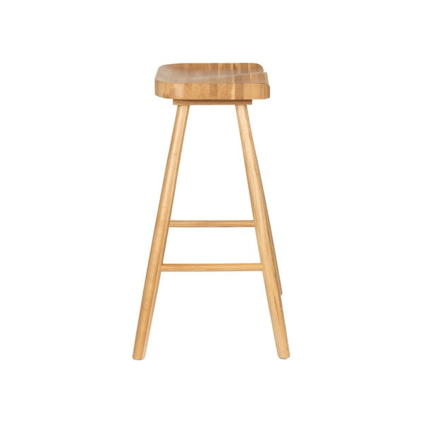 Barová stolička z dubového dreva v prírodnej farbe (výška sedadla 65,5 cm) Vander – White Label-image-3