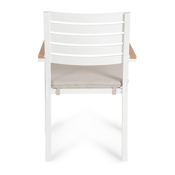 Biele kovové záhradné stoličky v súprave 4 ks Henna – Bizzotto-image-4