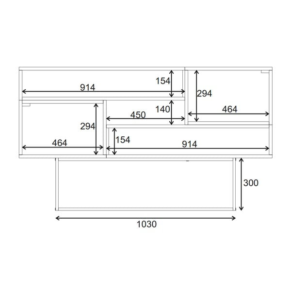 Nízka komoda v dekore duba v prírodnej farbe 145x82 cm Titan – Marckeric-image-4