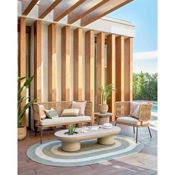 Záhradný betónový konferenčný stolík Kave Home Taimi, 140 x 60 cm-image-3