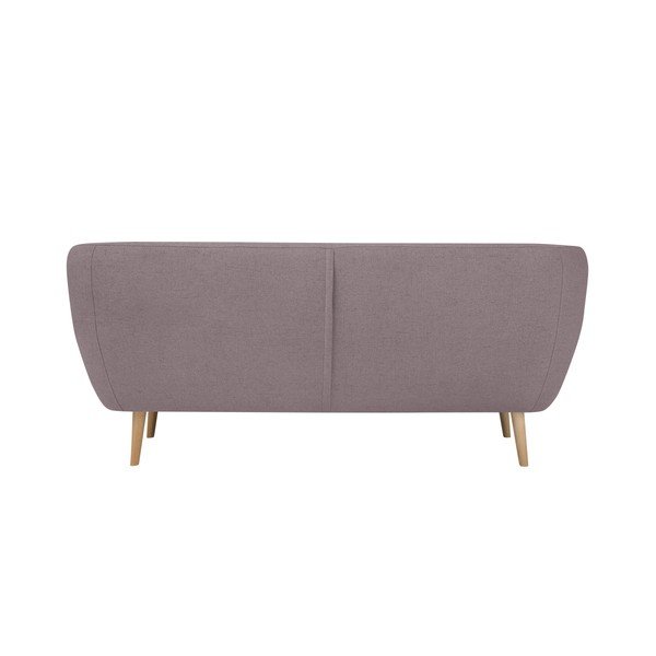 Ružová trojmiestna pohovka so svetlými nohami Mazzini Sofas Sicile-image-1