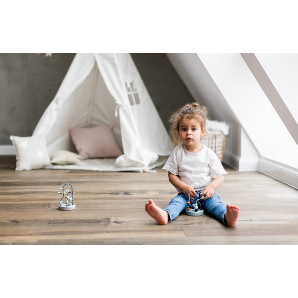 Motorický labyrint s drevenými korálkami Kindsgut Mandarine-image-1