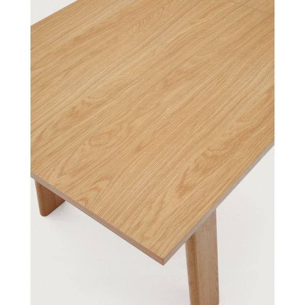 Rozkladací jedálenský stôl s prídavnou doskou s doskou v dubovom dekore 95x200 cm Arlen – Kave Home-image-3