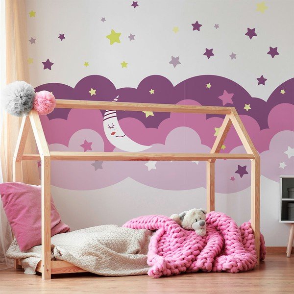 Nástenná samolepka Ambiance Scandinavian Clouds Starry Sky-image-1