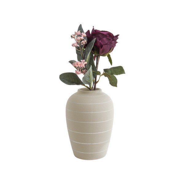 Krémovobiela keramická váza PT LIVING Terra, ⌀ 13 cm-image-1