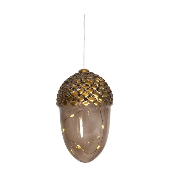 Hnedá závesná vianočná svetelná dekorácia ø 7 cm Celina – Sirius