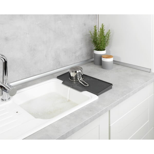 Tmavosivý odkvapkávač Wenko Neli, 20 x 40 cm-image-1