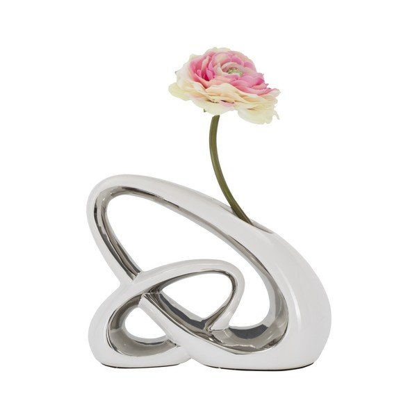 Bielostrieborná keramická váza Mauro Ferretti Bling-image-2