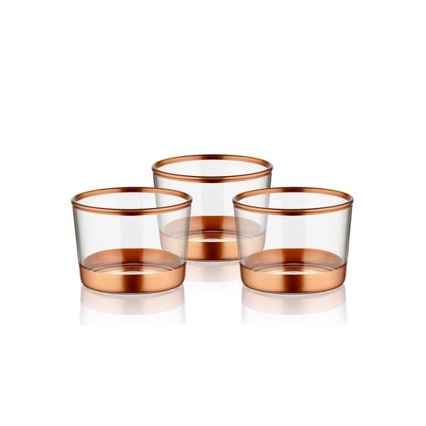 Sada 3 pohárikov Mia Glam Bronze, ⌀ 8 cm-image-1