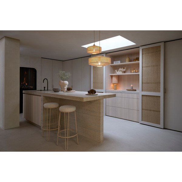 Krémovobiela čalúnená barová stolička (výška sedadla 73 cm) Alice – Light & Living-image-3