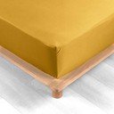 Žltá napínacia plachta z bavlneného perkálu 180x200 cm Percaline – douceur d'intérieur