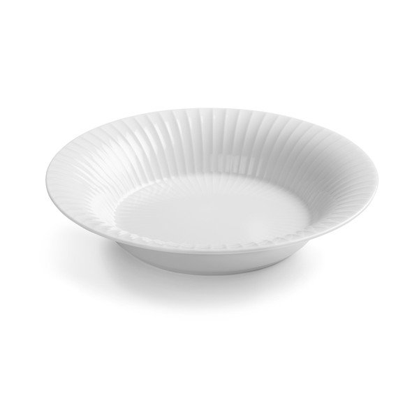 Biely porcelánový polievkový tanier Kähler Design Hammershoi, ⌀ 21 cm