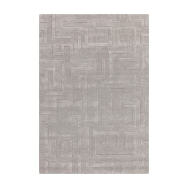 Svetlosivý vlnený koberec 200x290 cm Maze – Asiatic Carpets