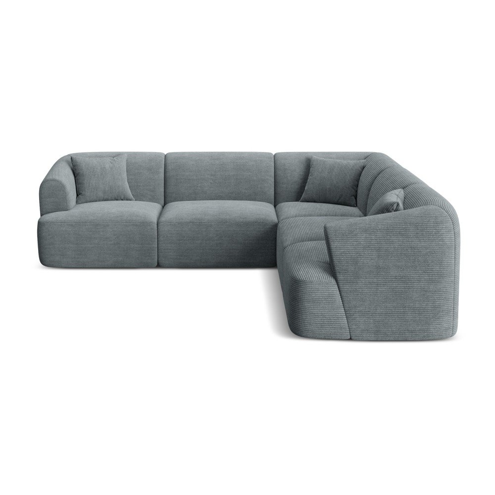 Tmavosivá menčestrová rohová pohovka Campi – Cosmopolitan Design