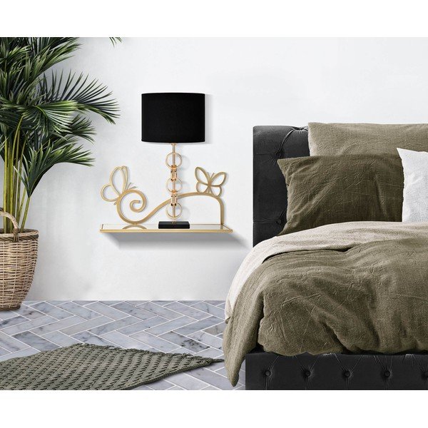 Nočný stolík v zlatej farbe Butterfly – Mauro Ferretti-image-1