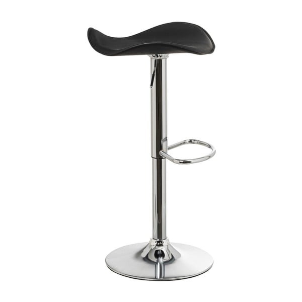 Čierne čalúnené barové stoličky v súprave s nastaviteľnou výškou 2 ks (výška sedadla 73 cm) – Casa Selección-image-1