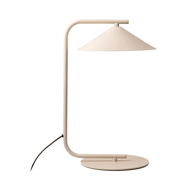 Krémovobiela kovová stolová lampa (výška  42 cm) Nocte – Micadoni 