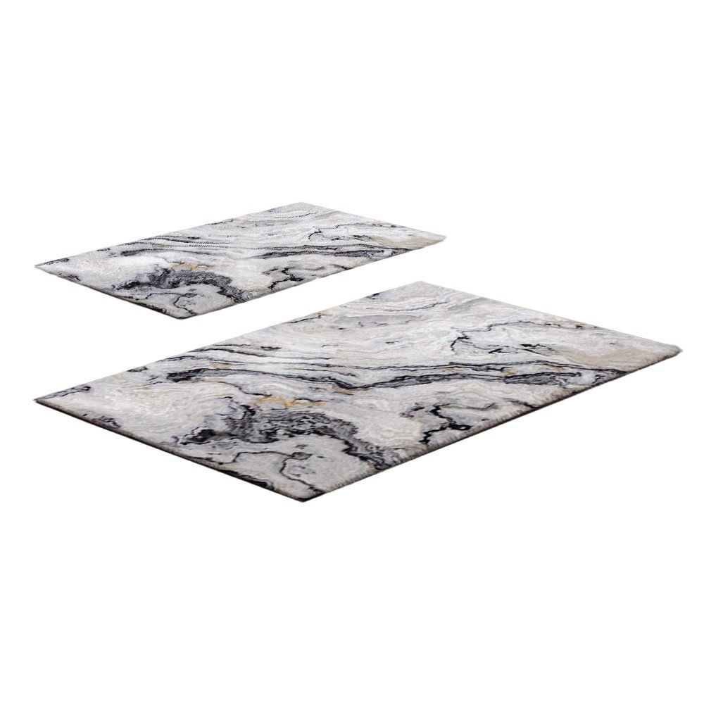 Sivobéžové kúpeľňové predložky v súprave 2 ks 60x100 cm CT – Foutastic