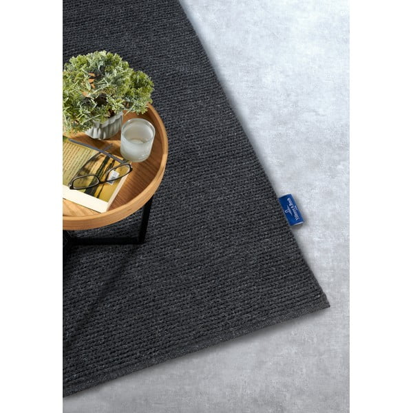 Tmavosivý ručne tkaný vlnený behúň 80x200 cm Francois – Villeroy&Boch-image-2