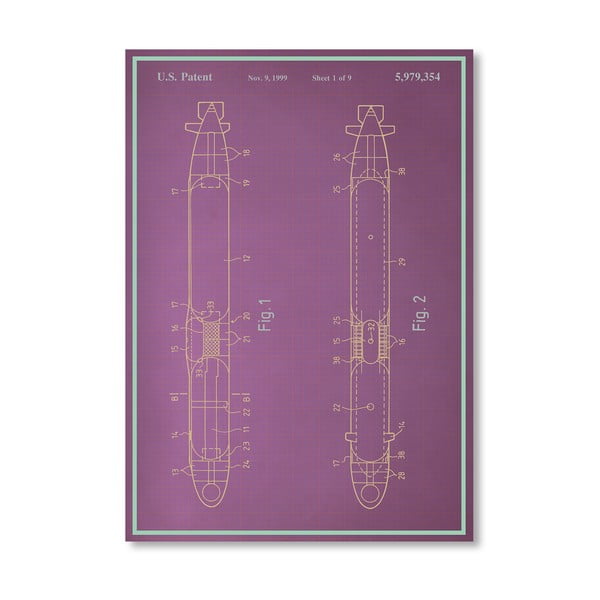 Plagát Submarine, 30x42 cm