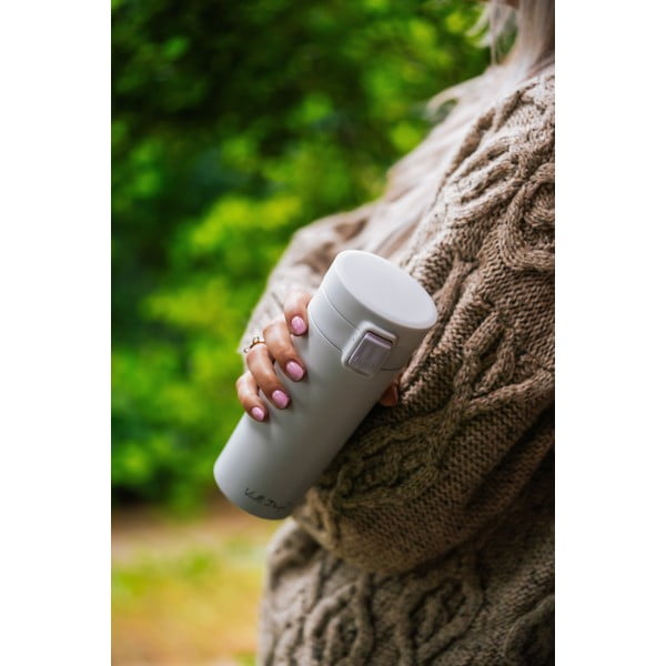 Biely cestovný termohrnček Vialli Design Fuori, 400 ml-image-4