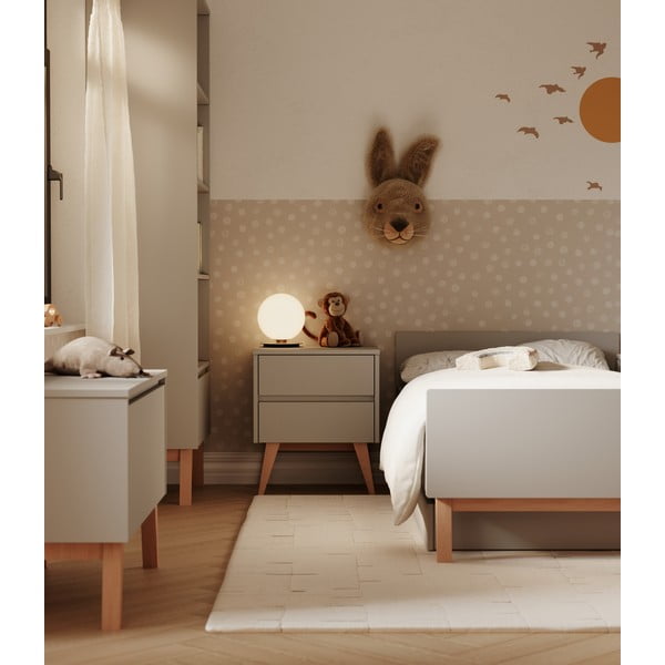 Sivý detský nočný stolík Swing – Pinio-image-1