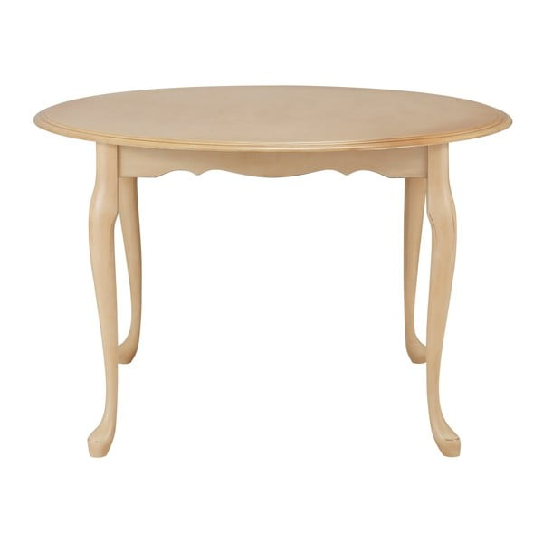 Krémový jedálenský stôl z kaučukového dreva Støraa Charles, Ø 90 cm