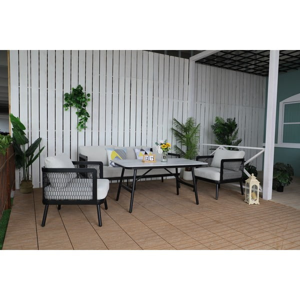 Sivé kovové záhradné kreslo Edinburgh Duo – Rojaplast-image-3