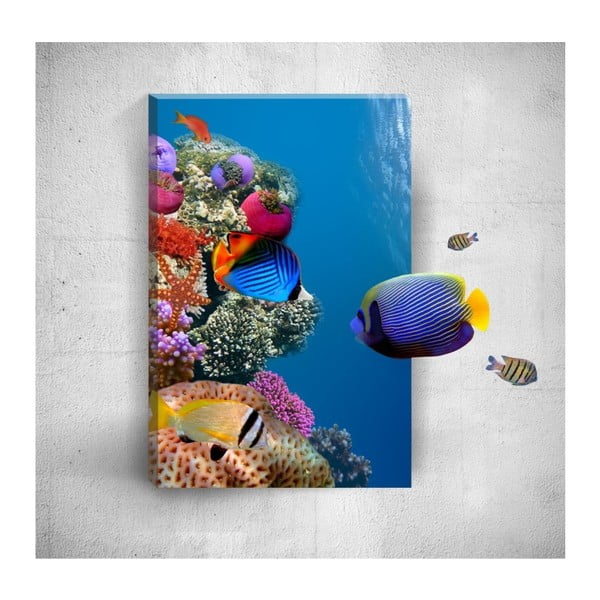 Nástenný 3D obraz Mosticx Underwater Fish, 40 × 60 cm