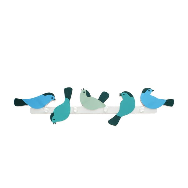 Modrý nástenný vešiak Garden Bird - Rex London