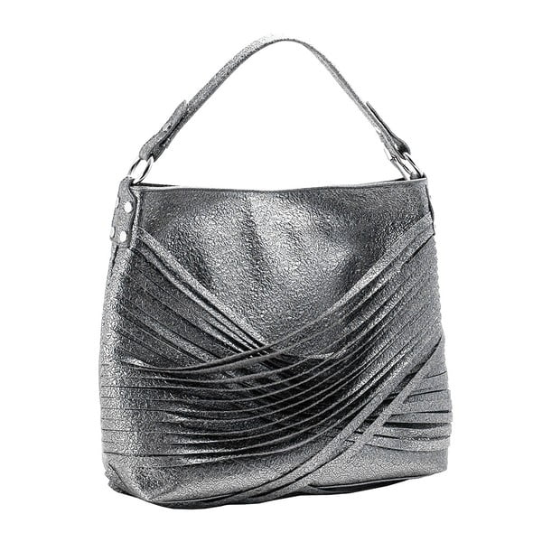 Sivá kabelka z pravej kože Andrea Cardone Sparkling