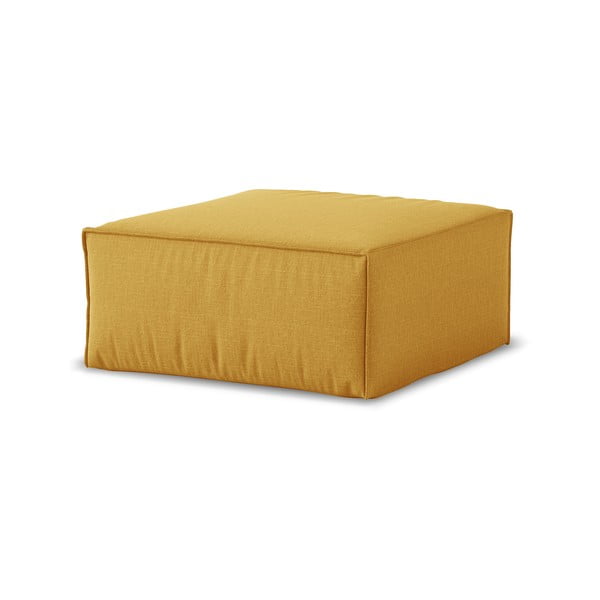 Žltý puf Cosmopolitan Design Miami, 65 × 65 cm