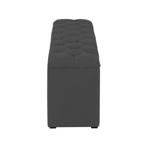 Tmavosivý otoman k posteli s úložným priestorom Kooko Home Manna, 47 × 140 cm-image-4