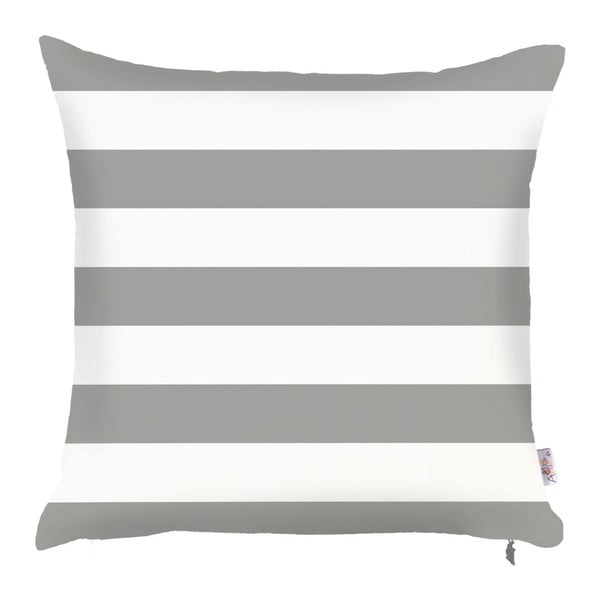 Sivá obliečka na vankúš Mike & Co. NEW YORK Stripes, 43 × 43 cm