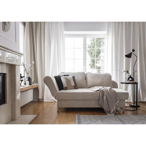 Béžová menčestrová leňoška (ľavý roh) Chic Charlotte – Miuform-image-2