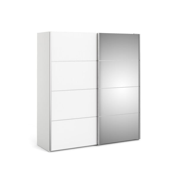 Biela šatníková skriňa so zrkadlom Tvilum Verona, 182 x 202 cm-image-3