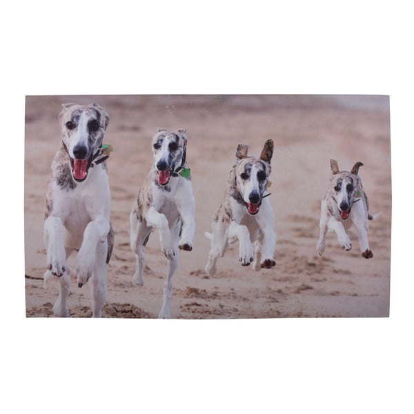 Podložka pod rohožku s motívom psov Esschert Design, 45 x 76,2 cm