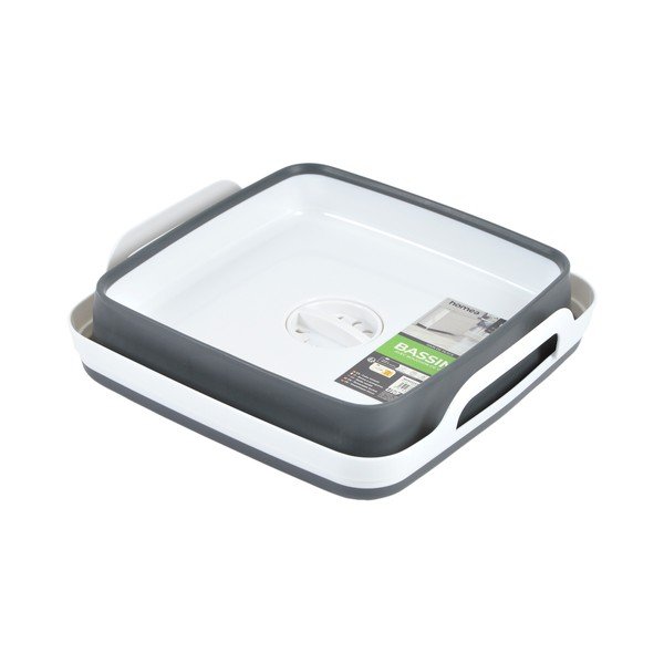 Biely/sivý lavór 9 l – Homéa-image-1