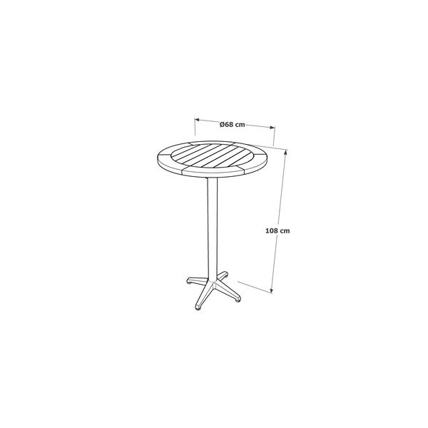 Hliníkový okrúhly záhradný jedálenský stôl ø 68 cm Spring – Ezeis-image-2