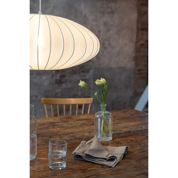 Biele závesné svietidlo s textilným tienidlom ø 60 cm Florence – Markslöjd-image-4