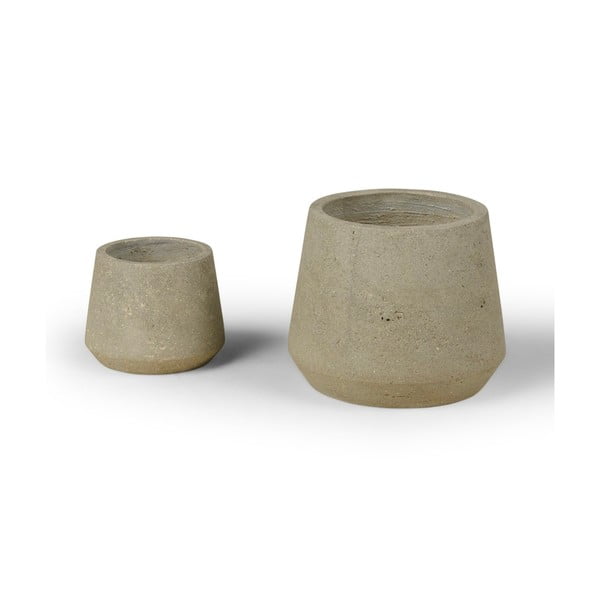 Súprava dvoch kvetináčov Bonami Selection Concrete-image-3