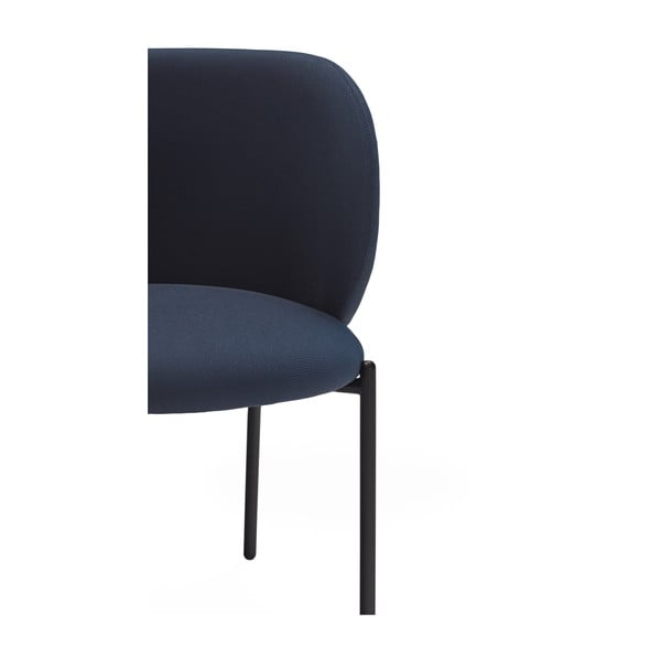 Tmavomodré čalúnené jedálenské kreslá v súprave 2 ks Mogi – Teulat-image-4