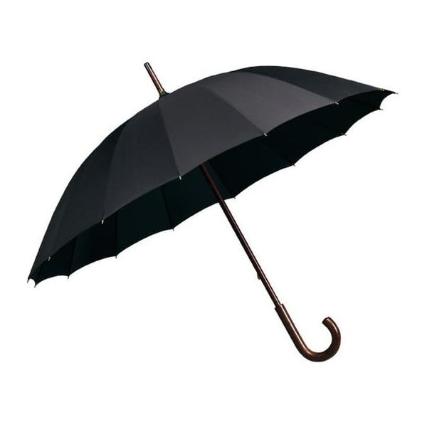 Čierny tyčový dáždnik Ambiance Elegance, ⌀ 102 cm