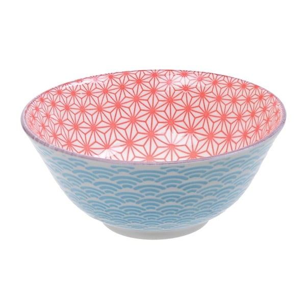 Modro-červená porcelánová miska Tokyo Design Studio Star, ⌀ 15,2 cm