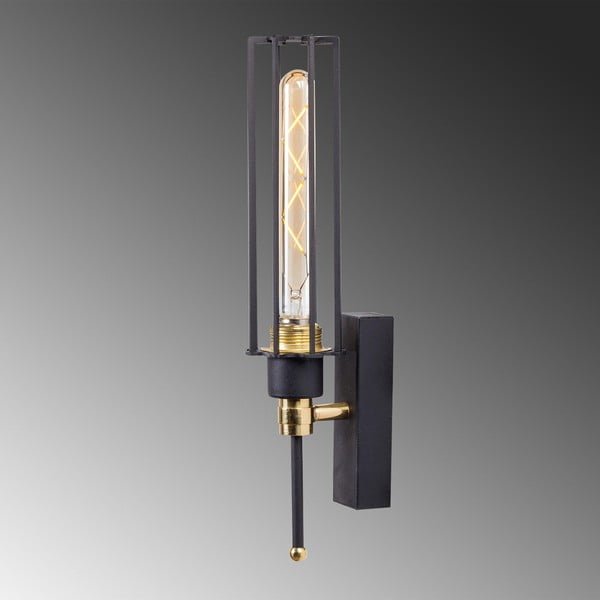 Nástenné svietidlo v čiernej a zlatej farbe ø 8 cm Fellini – Opviq lights-image-3